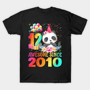 12 12Th Panda Awesome Since 2010 T-Shirt